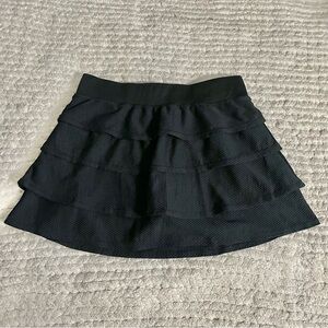 Kyodan Black Tiered Mini Skirt